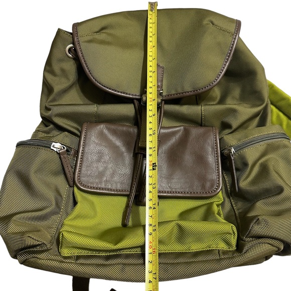 Fossil NWOT Buckner Rucksack Laptop Backpack in Green and Brown - Picture 15 of 16